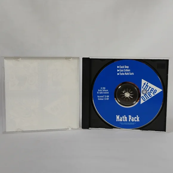 3 In One Math Pack Time Money & Math Education Video Game Homeschool Learning